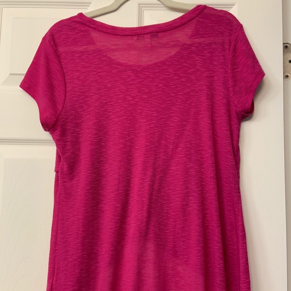 Express One Eleven pink ribbed top - Picture 4 of 5